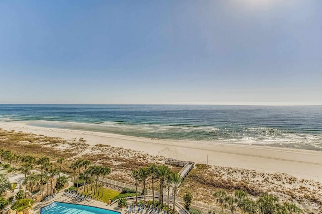 water view featuring a beach view