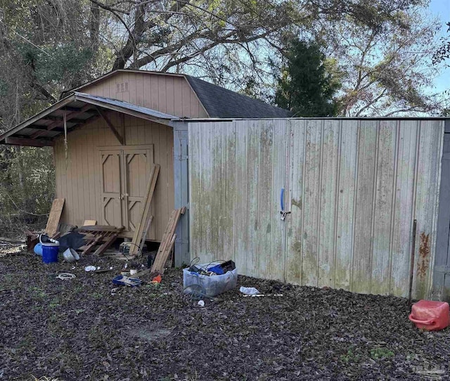 view of outdoor structure