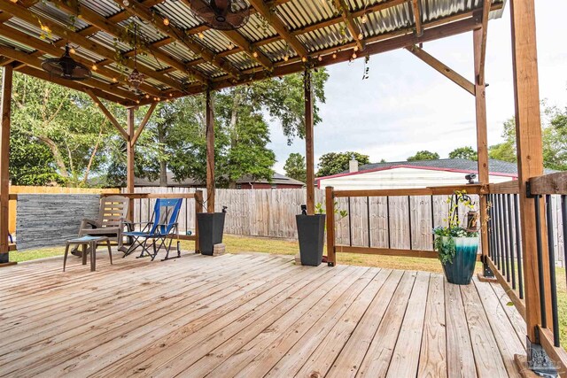 view of wooden terrace