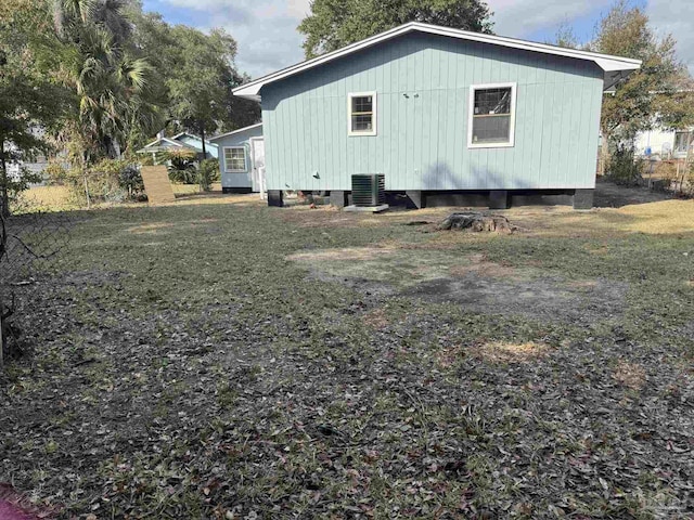 view of property exterior featuring central air condition unit