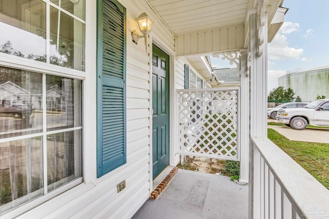 exterior space featuring a porch