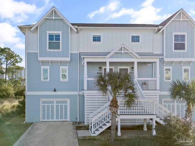 view of front of house featuring covered porch