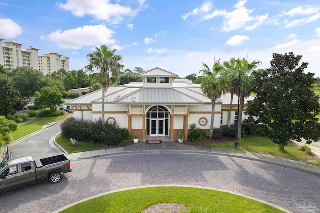 view of front of home with french doors