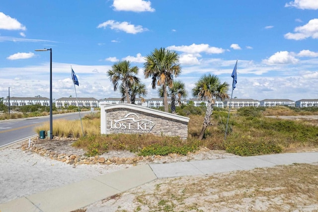 view of community sign