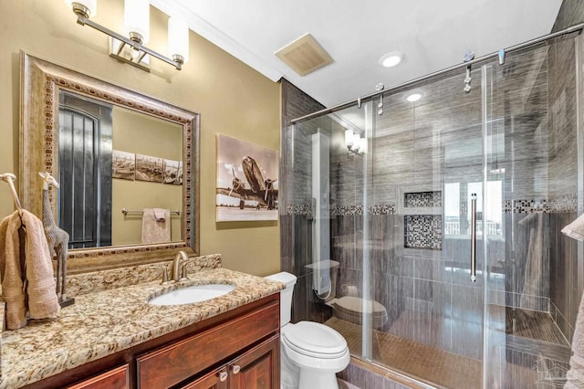 13928 River Rd Unit 904, Pensacola, FL 32507 - full bath with vanity, a shower stall, and toilet