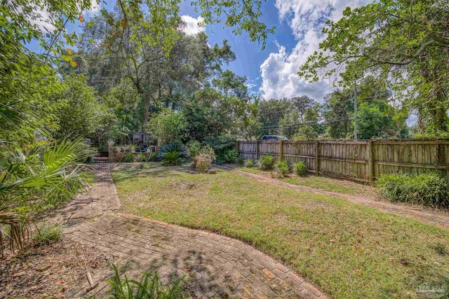 view of yard with a patio area