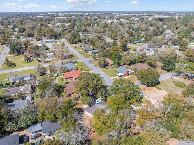 aerial view with a residential view