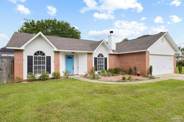 5732 Dove Dr, Pace, FL 32571 - single story home with brick siding, an attached garage, a shingled roof, and driveway