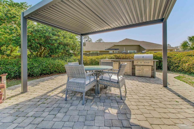 view of patio / terrace with outdoor dining space and area for grilling