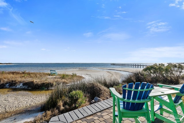 water view with a beach view