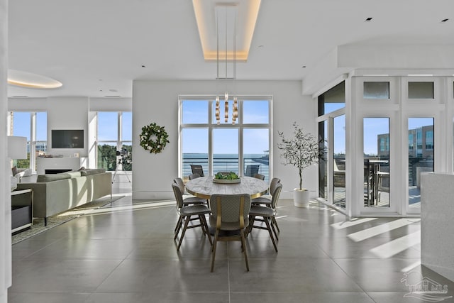 dining area with a chandelier