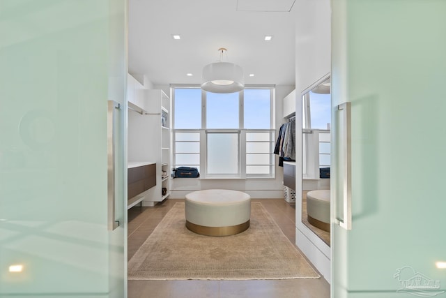 bathroom with tile patterned flooring and vanity