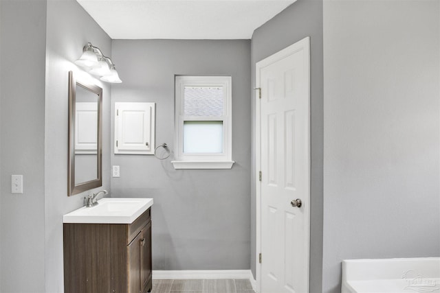 2252 Valle Escondido Dr, Pensacola, FL 32526 - bathroom with vanity and baseboards