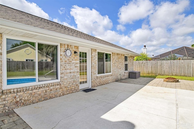 2252 Valle Escondido Dr, Pensacola, FL 32526 - view of patio / terrace featuring a fire pit and fence