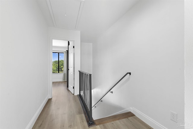 hall featuring light hardwood / wood-style floors