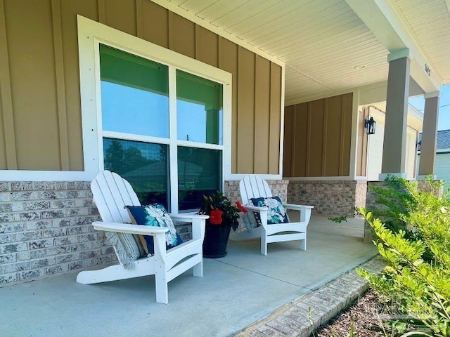 view of patio with covered porch