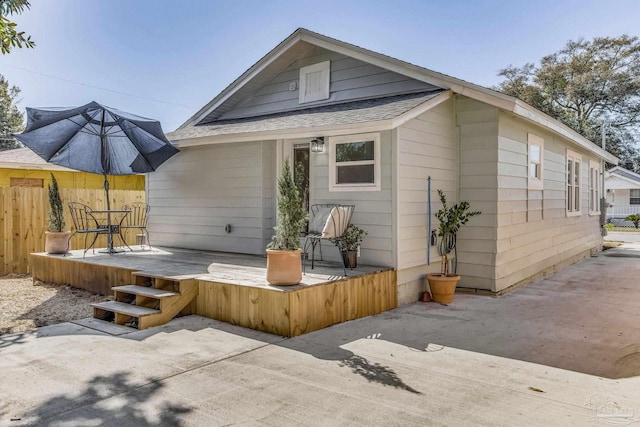 rear view of property with a patio