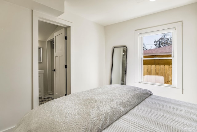 bedroom with ensuite bath