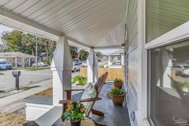 view of sunroom