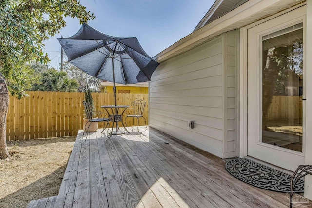 view of wooden deck