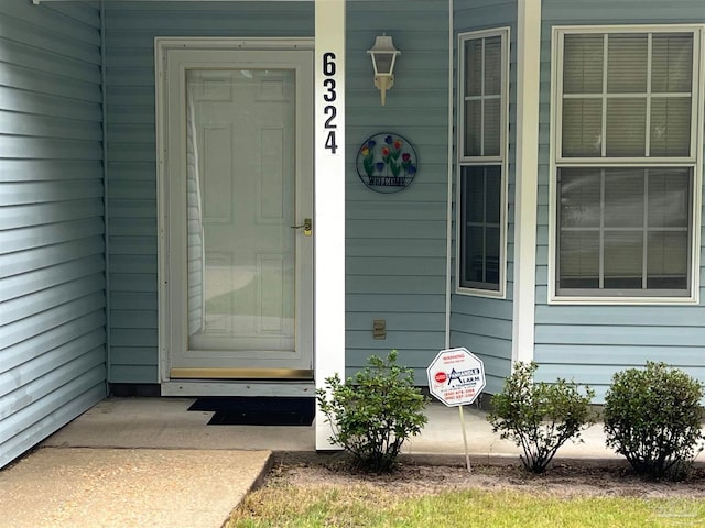 view of doorway to property