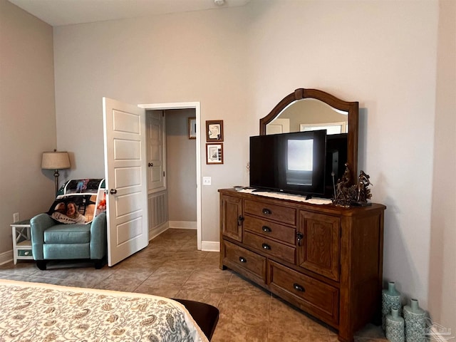 view of tiled bedroom