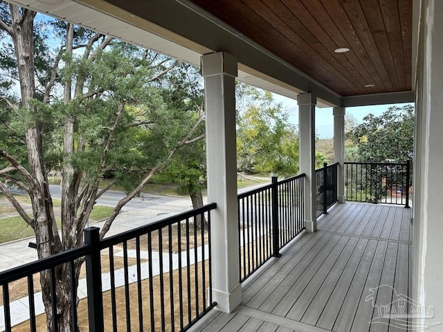 view of wooden terrace