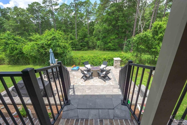 1567 Sawyers Ridge Cv, Cantonment, FL 32533 - view of patio with an outdoor fire pit