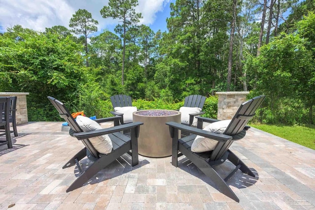 1567 Sawyers Ridge Cv, Cantonment, FL 32533 - view of patio with a fire pit