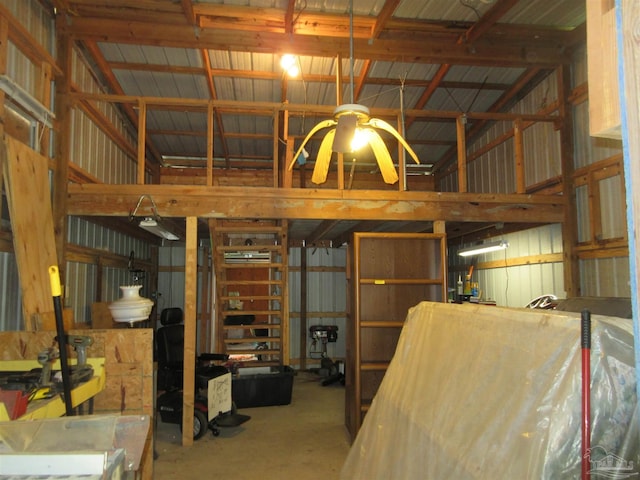 5078 Babb Ln, Pace, FL 32571 - misc room featuring ceiling fan and metal wall