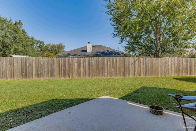 view of yard with a patio