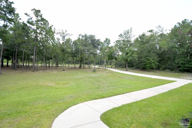 view of home's community featuring a lawn