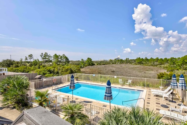 view of pool with a patio area