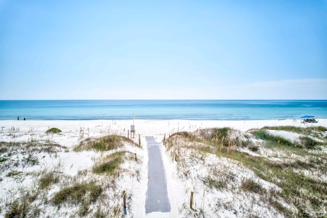 water view featuring a beach view