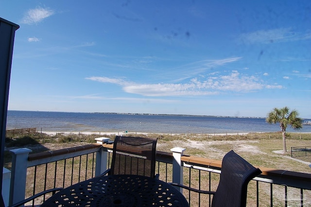 water view featuring a view of the beach