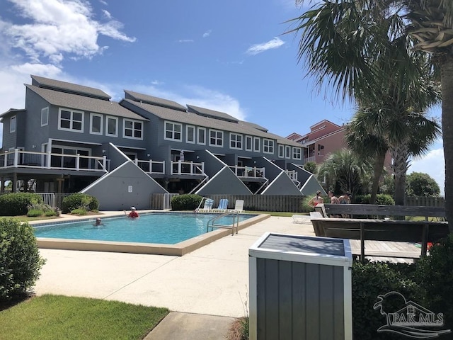 view of pool with a patio area