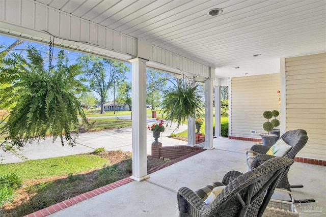 view of patio / terrace featuring a porch
