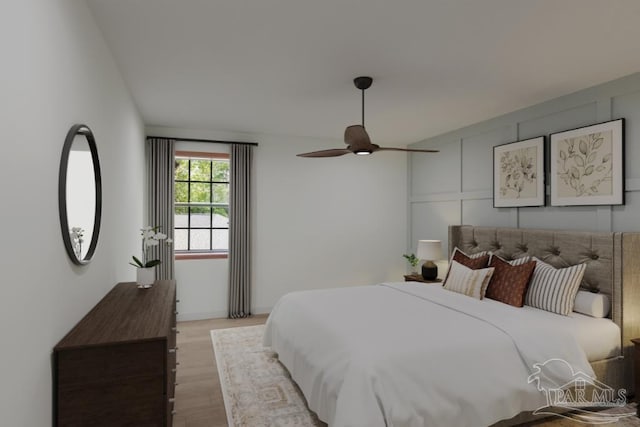 2821 Mandeville Ln, Pensacola, FL 32526 - bedroom featuring light wood-type flooring and ceiling fan