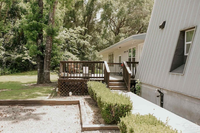 3125 Zepp Ln, Pace, FL 32571 - view of wooden deck