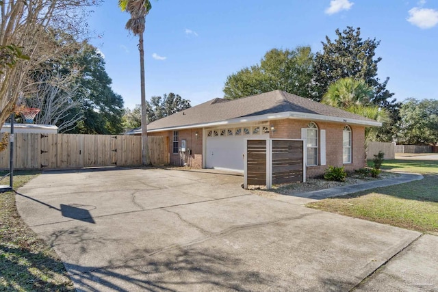 view of home's exterior with a garage