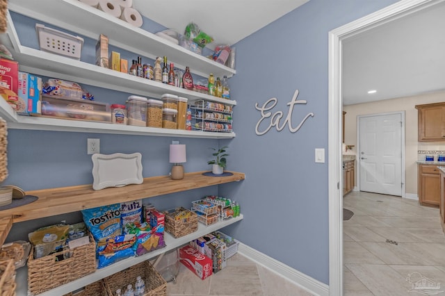 view of pantry