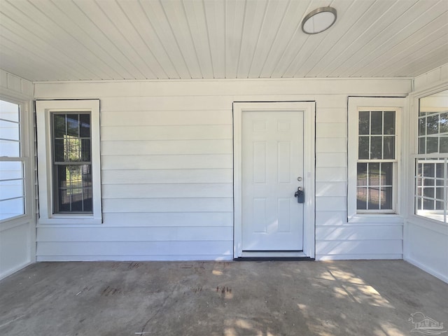 view of doorway to property