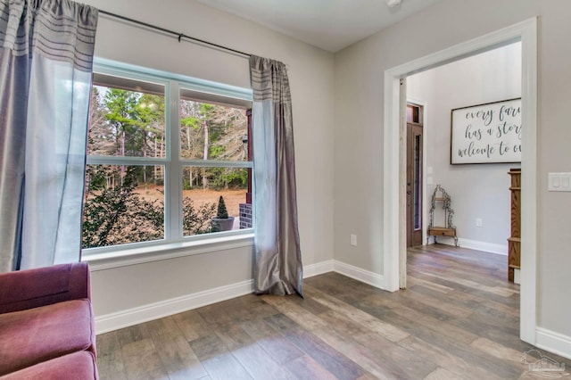 interior space featuring hardwood / wood-style flooring