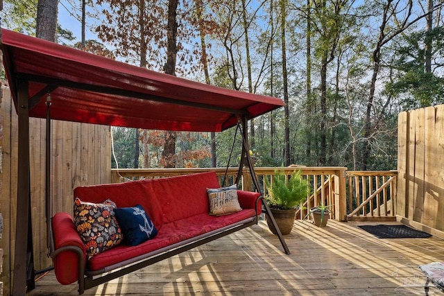 view of wooden terrace