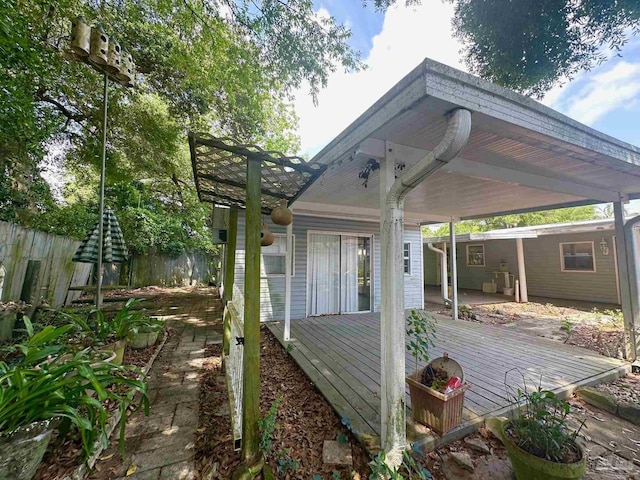 4681 Kingston Dr, Pensacola, FL 32526 - deck with fence and a pergola