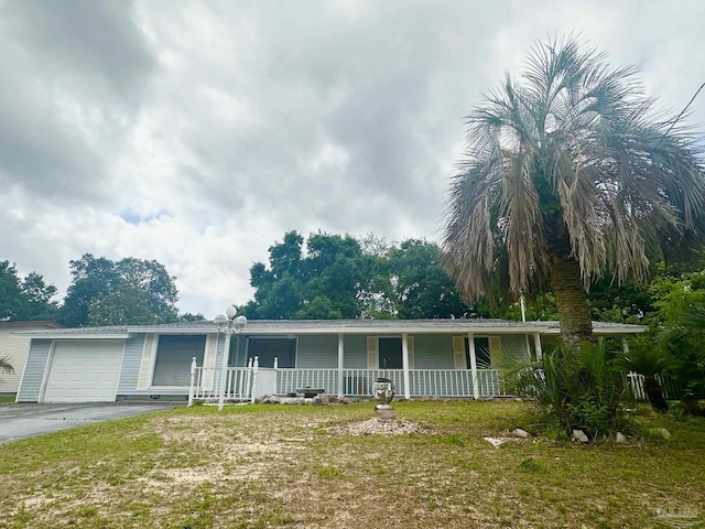 4681 Kingston Dr, Pensacola, FL 32526 - single story home with a porch, driveway, and an attached garage