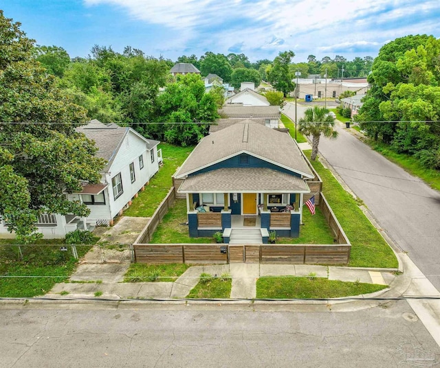 bird's eye view featuring a residential view