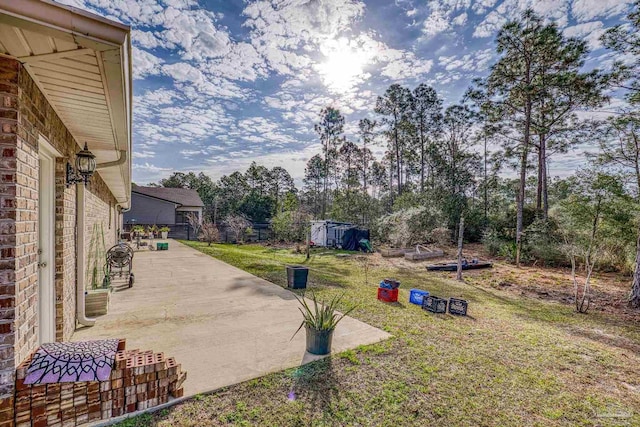 view of yard featuring a patio area