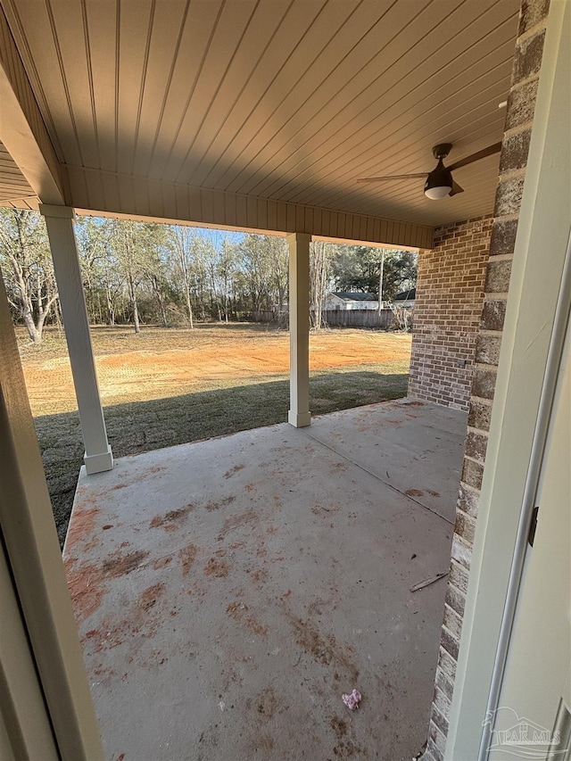 view of patio / terrace featuring a carport