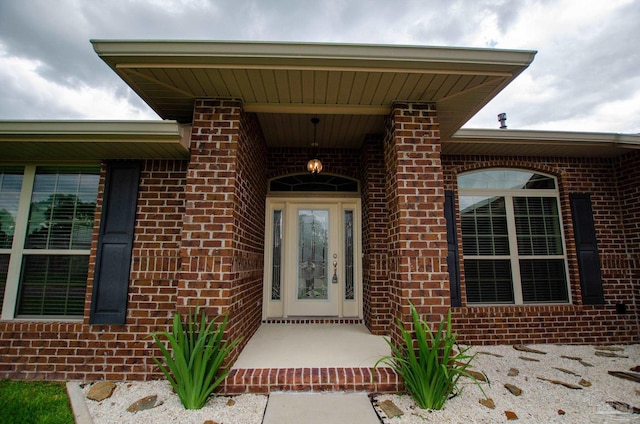 4777 Belvedere Cir, Pace, FL 32571 - doorway to property featuring brick siding